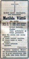 Vättö Matilda