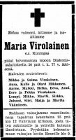 Virolainen Maria os. Kuningas