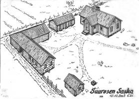 Aleksander Suuronen rakensi Vanhan Turkian tontille uudet rakennukset. Aleksander Aaprahaminpoika Suuronen eli ’Suurosen Saska’ s.1880 avioitui Anna Katriina Simontytär o.s. Turkian s.1888 kanssa ja siirtyi vävynä Turkian tilalle. Turkia RNo 4:5 jaettiin vuonna 1914 tiloiksi RNo 4:7 ja RNo 4:8. Edellinen on Simo Turkian leski- Marian maa, puoliso suutar-Matti Turkia ja jälkimmäinen Anna-Katriina Simontytär o.s. Turkian, jonka puoliso on Aleksander Suuronen. Aleksander ja Anna-Katriina Suurosella on viisi lasta: Helmi s.1908, Sievä s.1910, Sulo s.1911, Rauha s.1913 ja Toimi s.1915. 